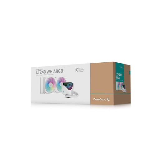 DeepCool LT240 ARGB 240mm All in One Anti-Leak CPU Liquid Cooler-White