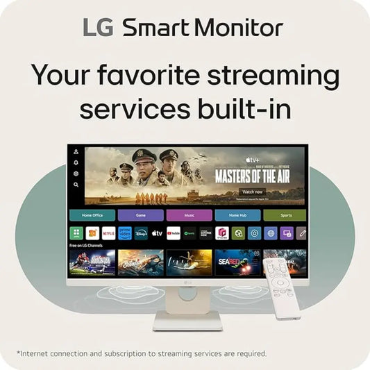 LG 25SR50F-W 24.5" Full HD IPS MyView Smart Monitor with webOS Built-in Speakers-tpstech