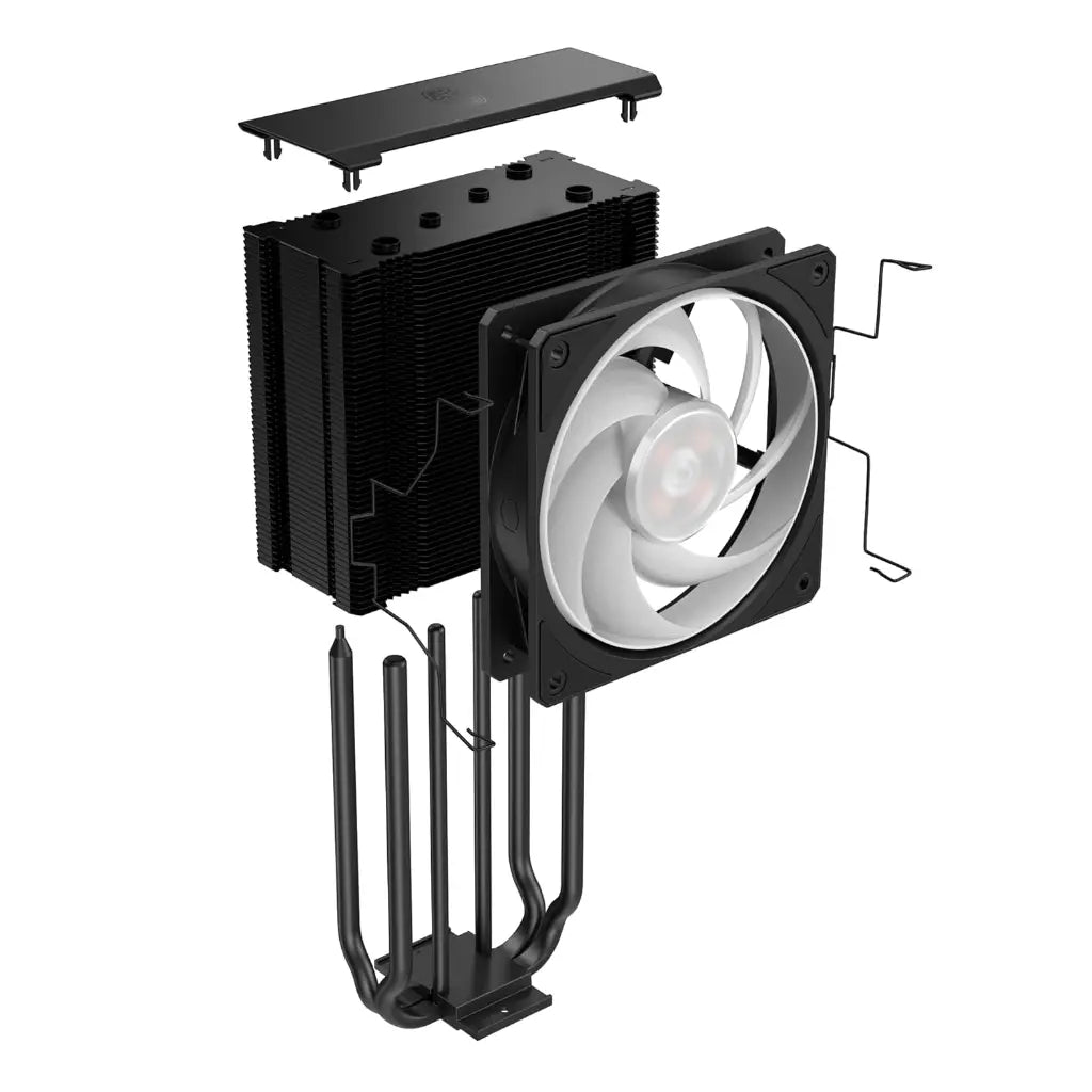 Cooler Master Hyper 212 3DHP Black ARGB CPU Air Cooler with 3DHP Heat Pipe Technology-tpstech.in