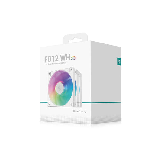 DeepCool FD12 3-IN-1 120mm ARGB Case Fan-White