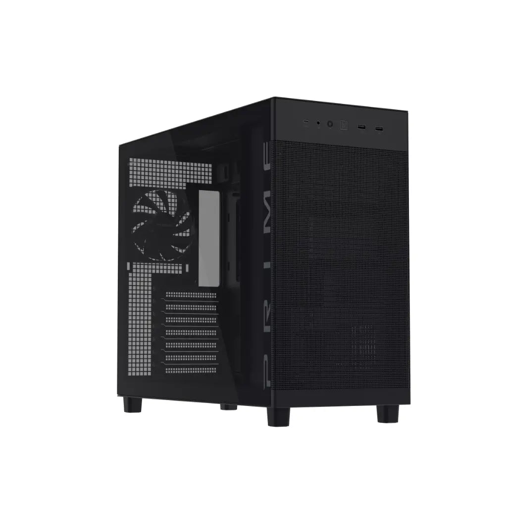 ASUS Prime AP303 Tempered Glass ATX Mid‑Tower Computer Case with 360mm Radiator Support- Black-tpstech.in