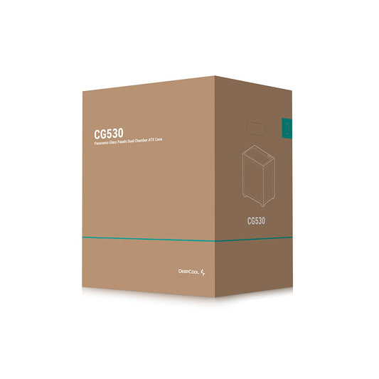 DeepCool CG530 Tempered Glass without Fan ATX Mid Tower Cabinet-Black