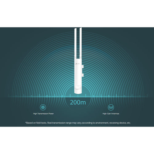 TP-Link EAP110 V3 300Mbps Wireless N Outdoor Access Point - White