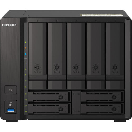 QNAP TS-h973AX-8G 9 Bay QuTS Hero Network Attached Storage NAS Enclosure - Black