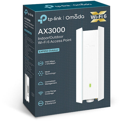 TP-Link Omada EAP650 Outdoor AX3000 Indoor/Outdoor WiFi 6 Access Point - White