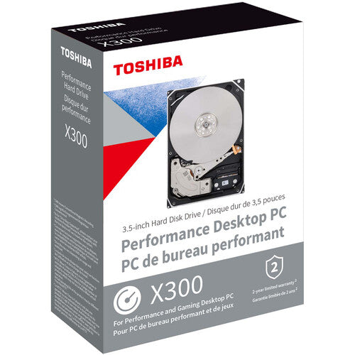 Toshiba X300 Performance 6TB 3.5" SATA 7200RPM CMR Internal Hard Disk Drive