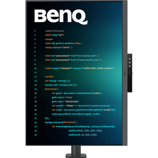 BenQ RD280UA 28” 2560p 4K UHD Programming Monitor with MoonHalo Ergo Arm and Built-in Speakers