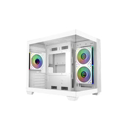 Cooler Master Elite 481 Wood mATX Dual‑Chamber PC Case with Natural Wood Front Panel-tpstech.in