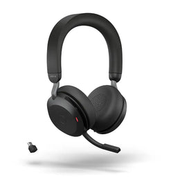 Jabra Evolve2 75 UC Wireless NoiseāCanceling Headset with USBāC Adapter