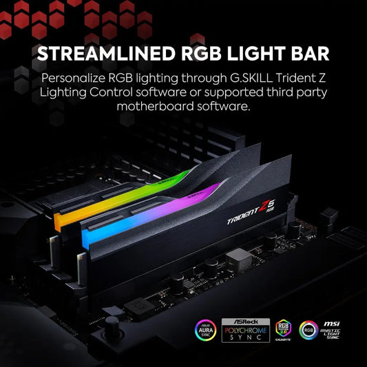 G.Skill Trident Z5 RGB 16GB DDR5 RAM 6000MHz CL36 288-Pin Desktop Memory-tpstech.in