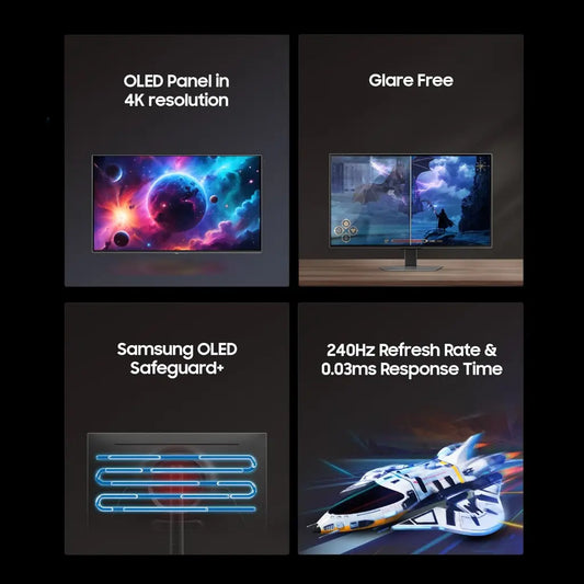 Samsung Odyssey G8 27" 240Hz 0.03ms 4K QDāOLED Gaming Monitor GlareāFree-tpstech.in