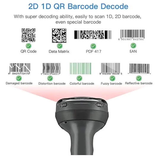 Zebra DS4608-SR Standard Range 1D/2D Barcode Scanner with USB Interface-tpstech.in