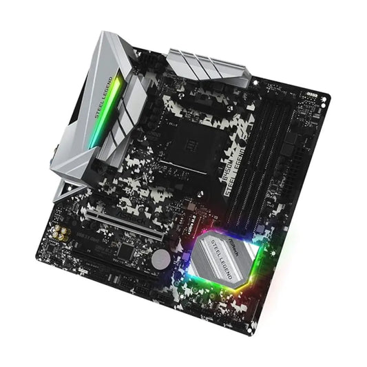 ASRock B450M Steel Legend AMD B450 AM4 Micro ATX Motherboard-tpstech.in