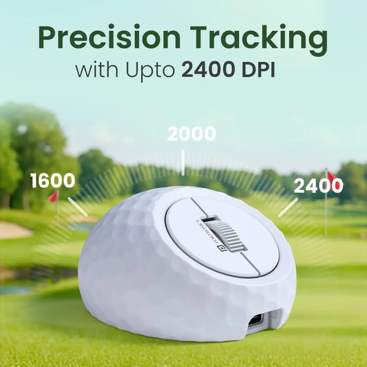 Portronics POR 3120 ToadPlay Golf Mini Wireless Mouse 2400 DPI - White-tpstech.in