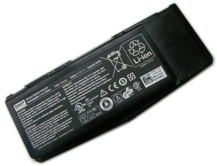 Dell F310J Original OEM 9 Cell 85Wh 11.1 V Laptop Battery for Select Dell Laptops