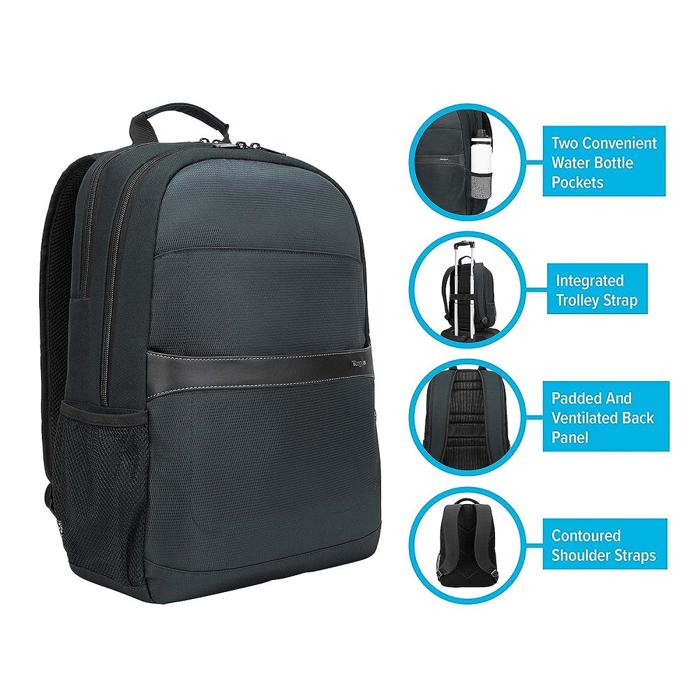 Targus Geolite Advanced 12.5-15.6" Ocean Laptop Backpack - Slate Grey