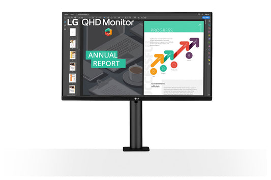LG 27QN880-B 27" 75Hz QHD Ergo IPS USB Type-C Gaming Monitor