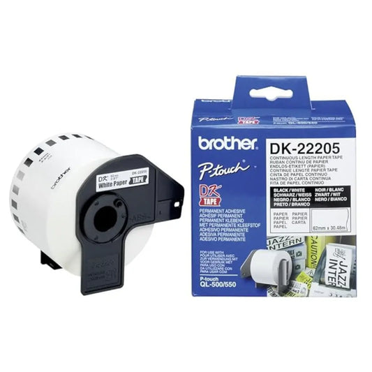 Brother Continuous Length Paper Tape DK-22205 62mm-tpstech.in