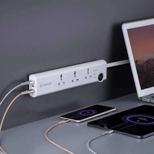 Cadyce CA-3SPS 3-Socket Surge Protector with 30W USB-C PD-tpstech.in