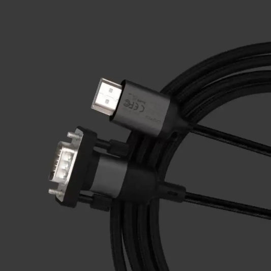 Cadyce CA-HVCAB HDMI Male to VGA Male CADMiUM Braided Cable (2M, Full HD 1080p)-tpstech.in