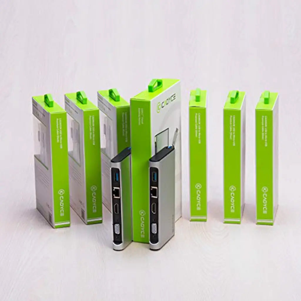 Cadyce CA-U3TDS USB 3.0 Travel Docking Station with HDMI VGA RJ45 USB-A Port-tpstech.in