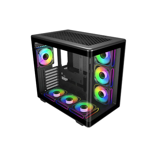 Cooler Master Elite 600 Tempered Glass ATX MidâTower Computer Case - Black-tpstech.in