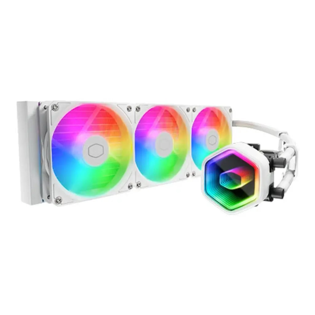 Cooler Master MasterLiquid 360 Core II ARGB 360mm AIO CPU Liquid Cooler - White-tpstech.in