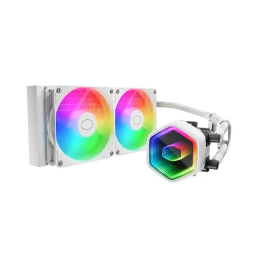 Cooler Master MasterLiquid Core Nex 240 ARGB AIO Liquid CPU Cooler - White-tpstech.in