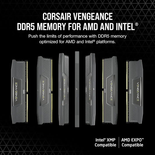 Corsair Vengeance 32GB DDR5 RAM 6000MHz CL38 Desktop Memory - Gray-tpstech.in