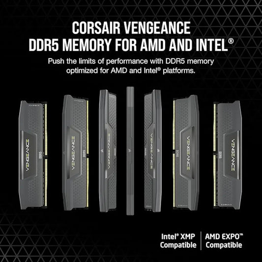 Corsair Vengeance 96GB (2x48GB) DDR5 RAM 6000MHz CL30 288-Pin DIMM Desktop Memory-tpstech.in