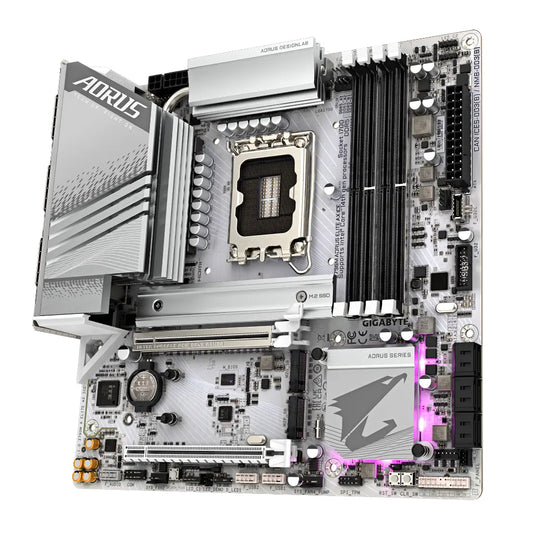 Gigabyte Z790M AORUS ELITE AX ICE Wi-Fi 6E Intel Z790 LGA1700 DDR5 Micro-ATX Motherboard-tpstech.in