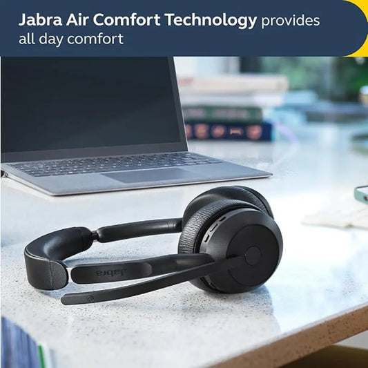 Jabra Evolve2 55 MS Stereo Bluetooth Wireless Headset USBāC Active Noise Cancellation-tpstech.in