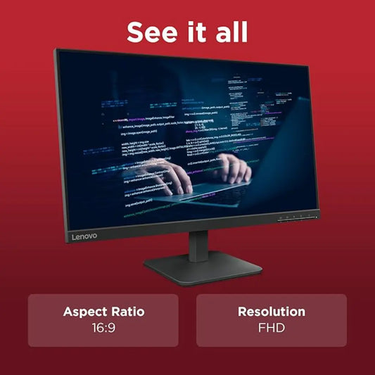 Lenovo L24 ‑ 4e 23.8″ 100 Hz FHD IPS Borderless Monitor HDMI/VGA Tilt Stand-tpstech.in