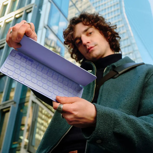 Logitech Keys-To-Go 2 Universal Wireless Bluetooth Keyboard with Built-in Cover - Lilac-tpstech.in