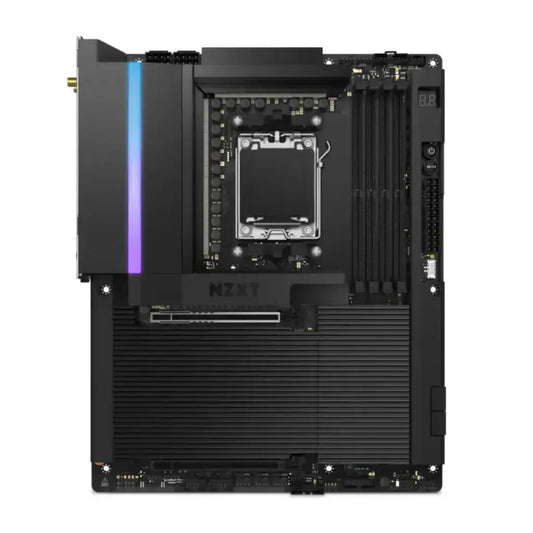 NZXT N9‑X87XT‑B1 AMD X870E ATX DDR5 Gaming Motherboard with Wi‑Fi 7 Full Cover RGB-tpstech.in
