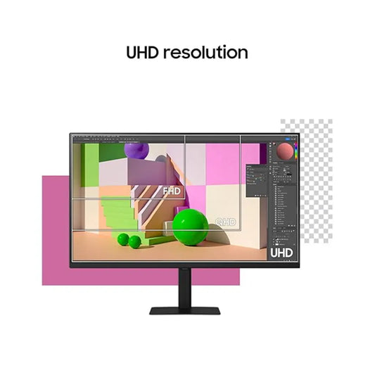 Samsung 32" 60 Hz 4K UHD IPS Monitor HDR10 Easy Setup Stand TUV Eye Care-tpstech.in