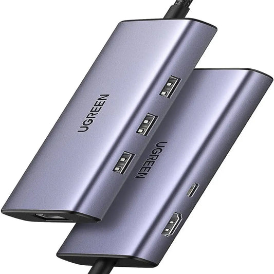 Ugreen 15598 6-in-1 USB-C Docking Station with 4K HDMI 100W PD Gigabit LAN & 3 USB 3.0 Ports-tpstech.in