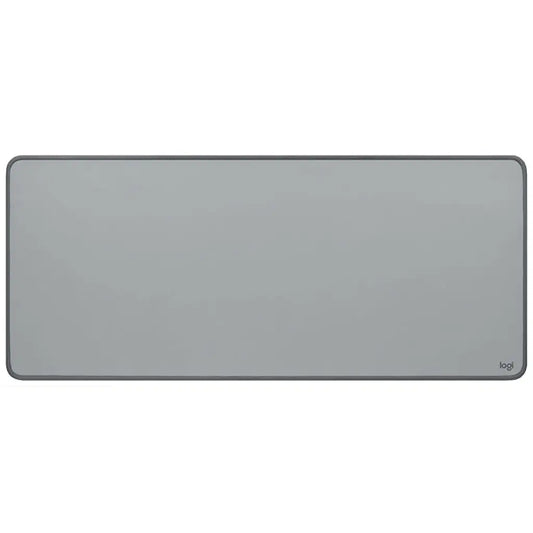 Logitech Desk Mat Studio Series Spill Resistant Anti Slip Soft Fabric Surface - Mid Grey