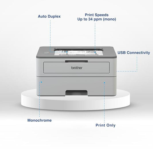 Brother HL-B2100DB Monochrome Duplex Laser Printer 34 PPM USB Connectivity