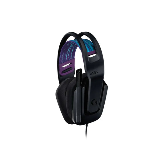 Logitech G335 Lightweight Gaming Wired Over Ear Headphones with Mic Flip to Mute- Black-tpstech.in