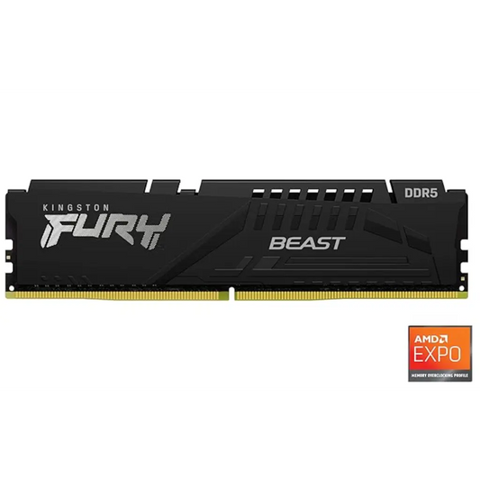 Kingston FURY Beast 16GB DDR5 RAM 5200MHz CL36 UDIMM Gaming Desktop Memory
