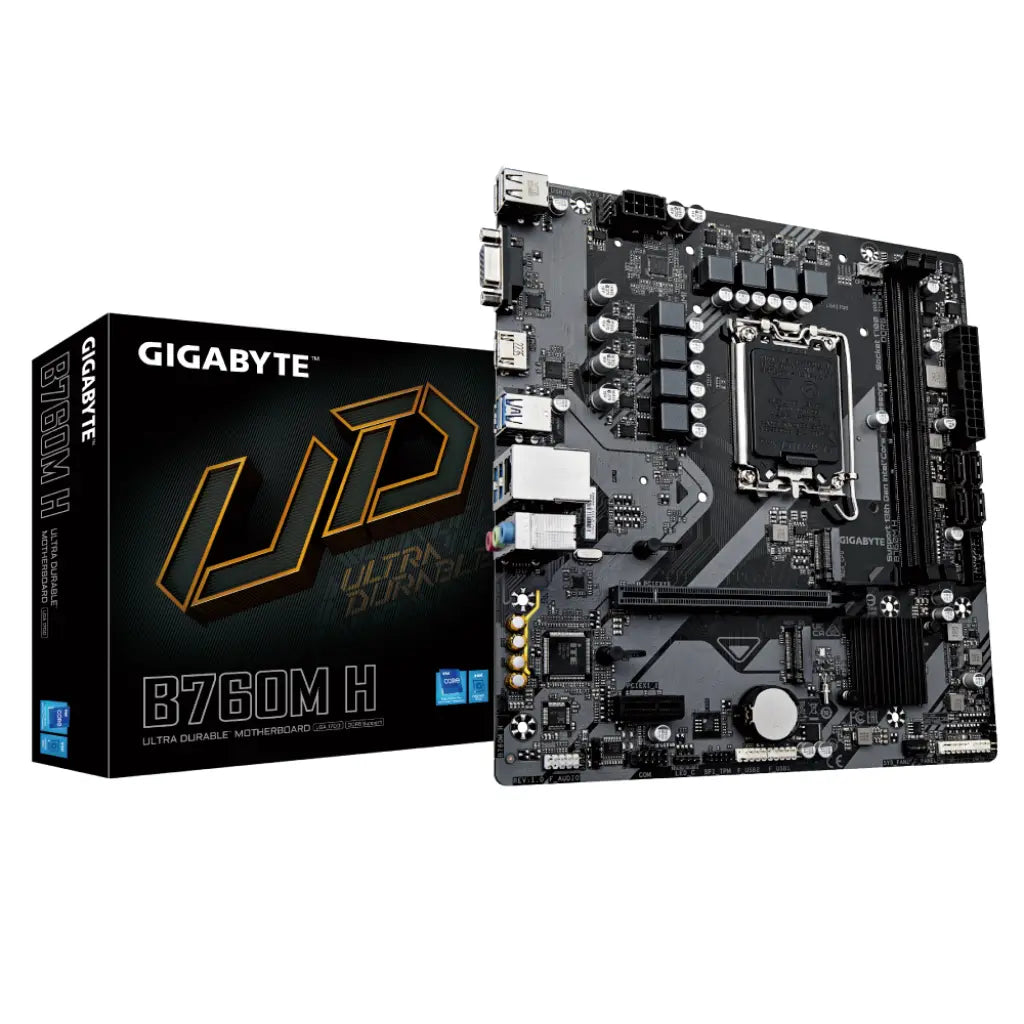 Gigabyte B760M H Intel B760 LGA1700 DDR5 Micro-ATX Motherboard-tpstech.in