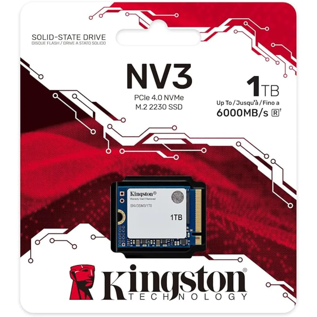 Kingston NV3 1TB M.2 2230 Gen4 NVMe Internal Solid State Drive