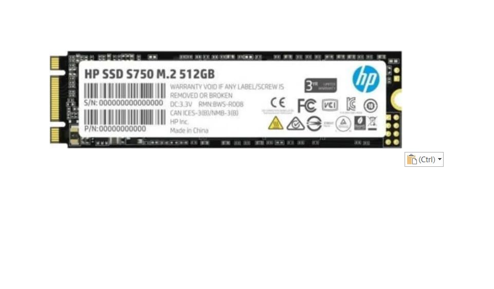 HP S750 512GB SSD SATA III 6Gb/s 3D NAND Internal SSD –