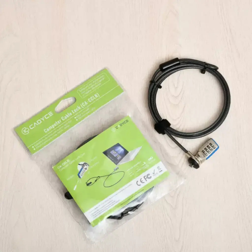 Cadyce CA-CCLK Laptop & Computer Locking Cable with 4-Digit Combination Key and 2m Twisted Steel Wire-tpstech.in
