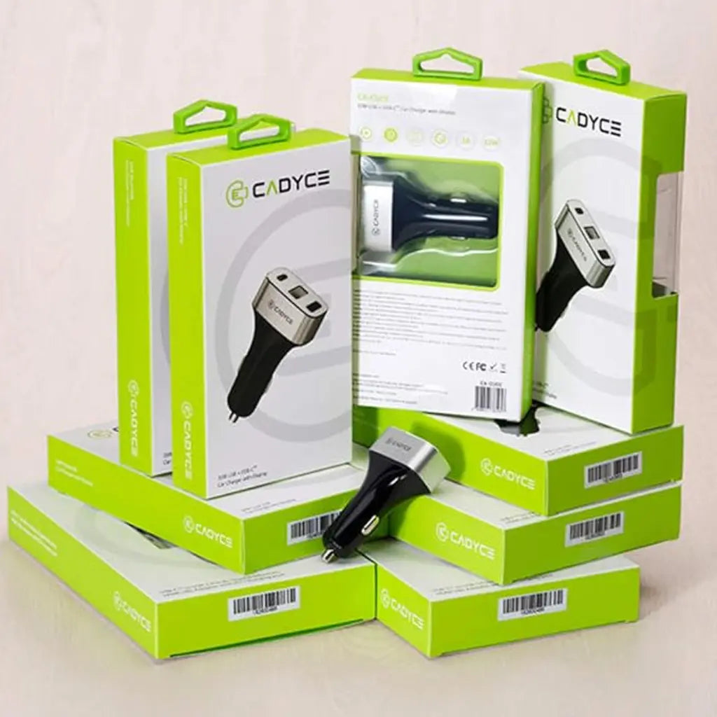 Cadyce CA-CUCC 33W Car Charger with Digital Display USB-A & USB-C Ports-tpstech.in