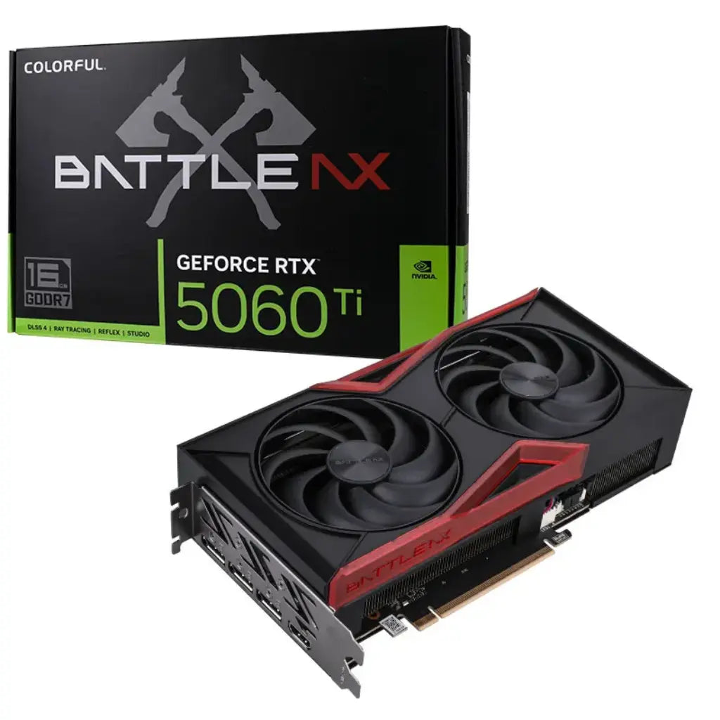 Colorful GeForce RTX 5060 Ti Battle AX Duo 16 GB GDDR7 Dual‑Fan RGB Gaming Graphics Card-tpstech.in