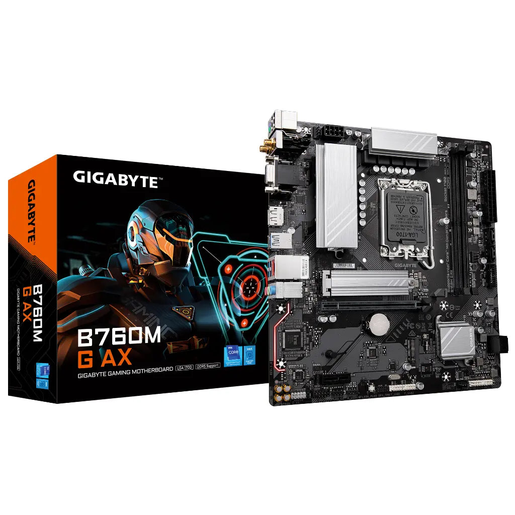 Gigabyte B760M G AX Wi-Fi 6E Intel B760 LGA1700 DDR5 Micro-ATX Motherboard-tptech.in