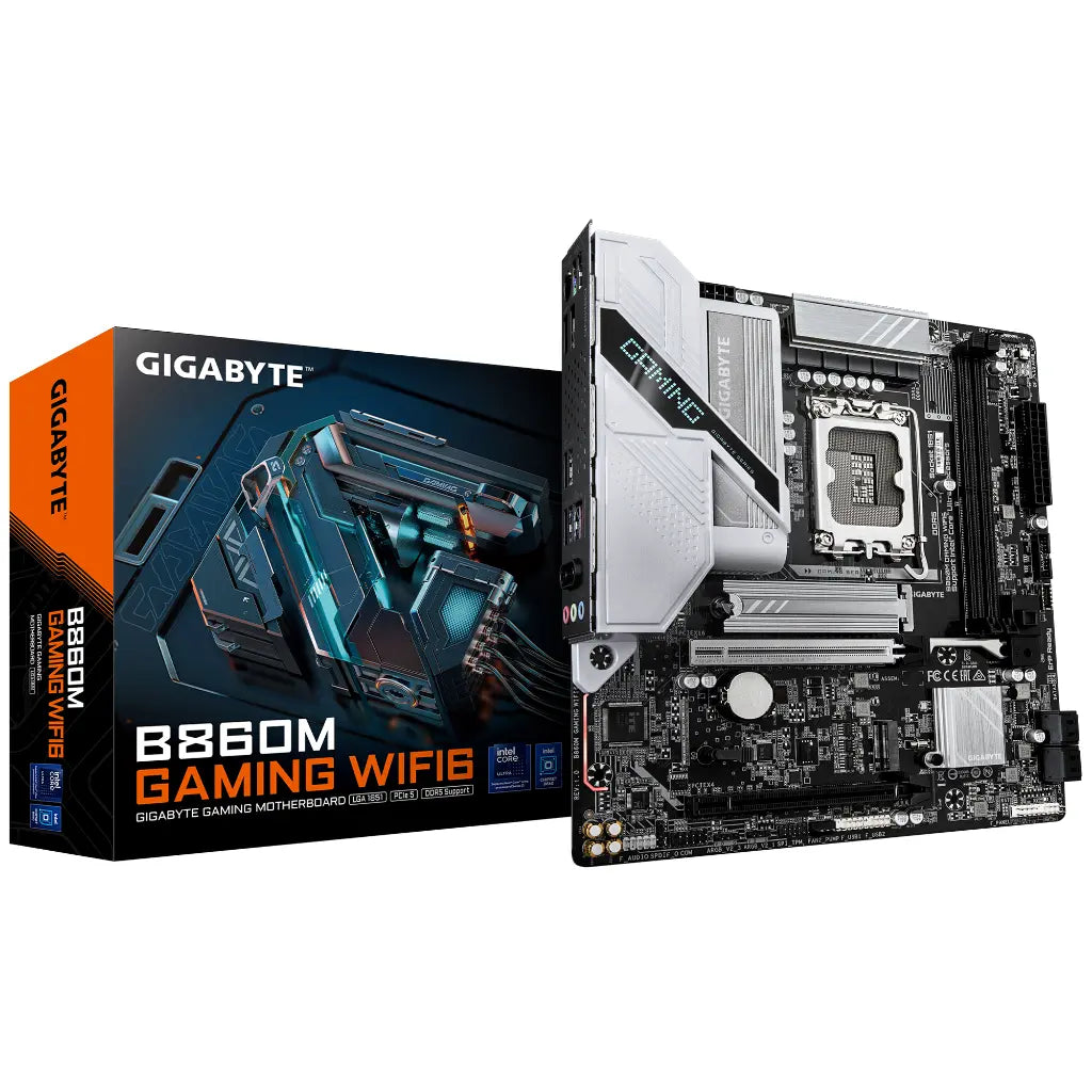 Gigabyte B860M Gaming WiFi6 Intel LGA1851 DDR5 Micro-ATX Motherboard-tpstech.in