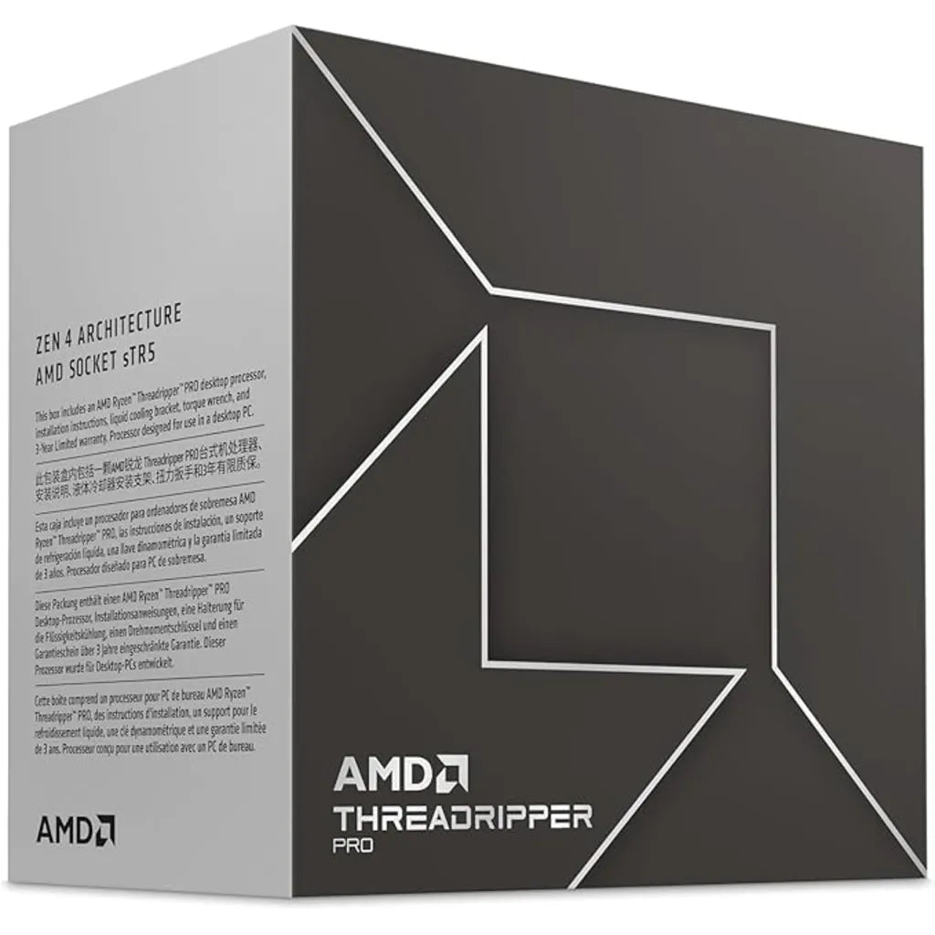 AMD Ryzen Threadripper PRO 7995WX Tray 96 Core, 192 Thread, Zen 4, 5.1 GHz Boost, PCIe 5.0, sWRX9 Workstation Processor